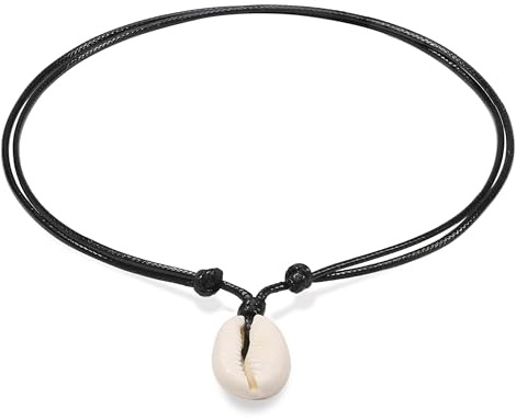KOOUNUATA Collar de Concha vaquero natural colgante joyas de playa ajustables hippie para mujeres