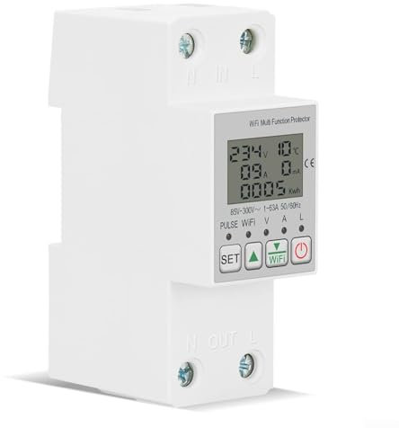 Contatore di energia intelligente con protezione personalizzabile da sopra e sotto tensione