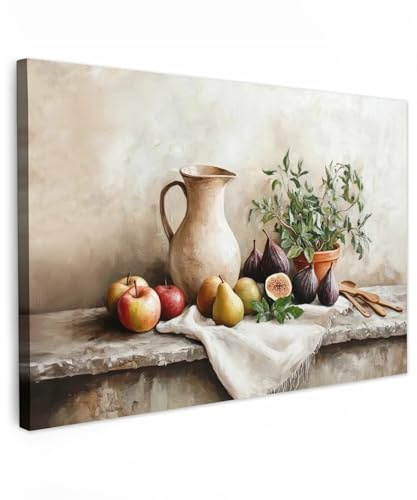 MuchoWow© Cuadros Decoracion Salon Modernos Dormitorios Cuadro Decorativos | 60x40 cm - de Lienzos Decorativo Decoración Cabecero Cama Fruta - Hierbas - Rústico