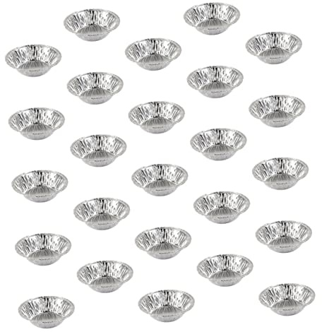 TOYANDONA 100pezzi Stampo Per Crostata in Alluminio Teglie Antiaderenti Per Crostate Da Cucina Pirottini Per Crostate in Stagnola Pratico Stampo Per Dolci Da Forno Per Casa