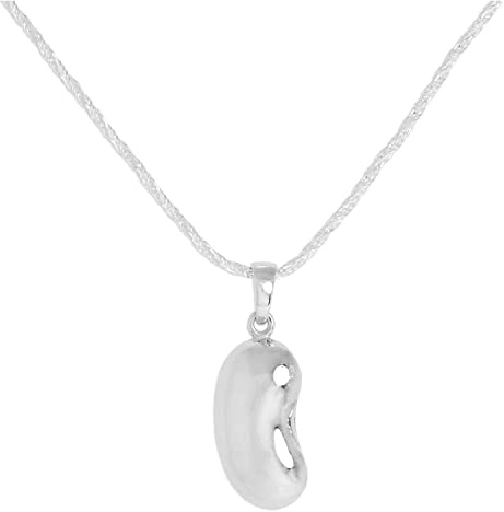 Collana in argento con fagiolo