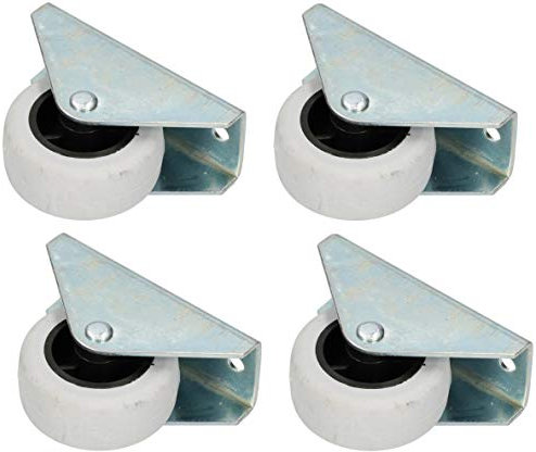 KOTARBAU 4 Stk Transportrollen Ø 40 mm Gummi Stahlrahmen Möbelrollen Alle Böden Lenkrollen Kisten Fest Fix Schieberollen Werkzeugrollen Bockrollen