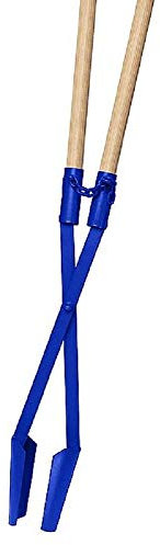 Sieger earthhole remover | hole diameter 130 - 220 mm | 2 ash stems 90 cm | 2 blue powder-coated leaves in size 1 | standard quality