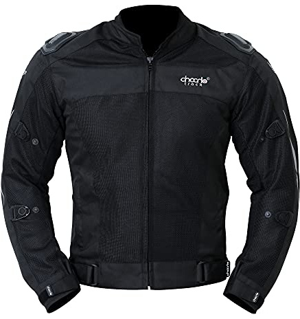 Chocho Mesh Motorcycle Jacket for Men Summer Motorbike Riding Jacket with Armor Racing Protection Jacket (XX-Large, Black)