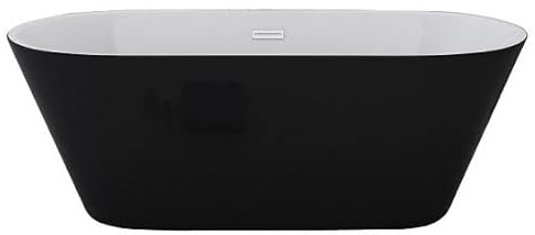 Jet-Line | Badewanne | Freistehend | Lausanne II | Acryl Doppelwandig | schwarz | Maße: 170x80x60cm | Bad Ausstattung | Wanne | Sanitär | hochwertig | Bad Ausstattung