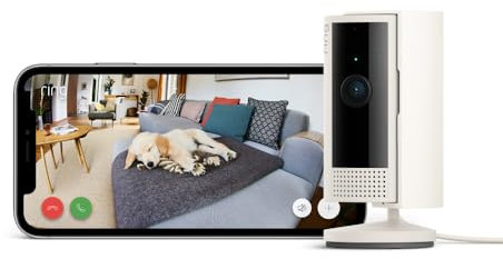 Ring Cámara interior (Indoor Camera 2.ª gen.) | Cámara de vigilancia wifi con enchufe para mascotas | Vídeo 1080p HD, comunicación bidireccional, cubierta de privacidad | Ring Protect 30 días gratis