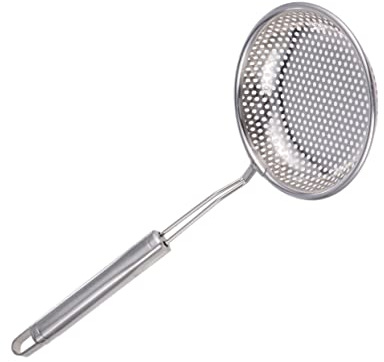 TOPBATHY Schöpfkelle Aus Edelstahl 14 Cm Hot Pot Scoop Bratsieb Gleichmäßige Löcher Für Den Heim- Und Restaurantgebrauch