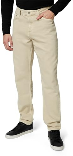 Tommy Hilfiger Vaqueros Hombre Tapered Harlem Talle Medio, Marfil (Soft Cream), 30W/36L