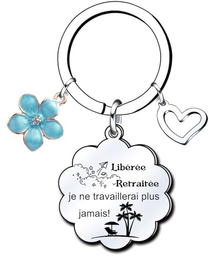 YZLPLP Porte Clef Cadeau Retraite Vive la Retraite Porte Clef Inox Gravé - Cadeau Retraite Homme et Femme Original Ouvre Bouteille Départ à la Retraite