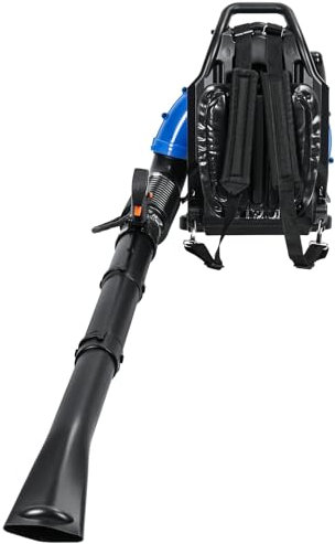 funrautz Souffleur de feuilles à essence, 75,6 CC à 4 cycles alimenté au gaz avec vitesse du vent de 205 km/h, réservoir de carburant de 1,9 L, idéal pour l'entretien de la pelouse, la terrasse, le