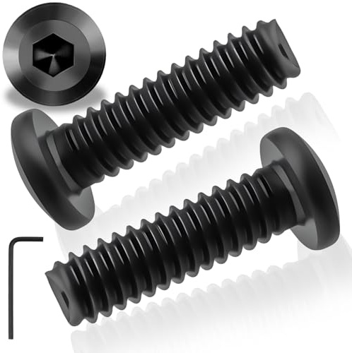 30 stycken M5X16mm skruv med platt huvud och inre sexkant, rostfritt stål A2 V2A svart M5 skruv med platt huvud, helgänga, rostfria skruv med inre sexkantsnyckel för hushållsapparater