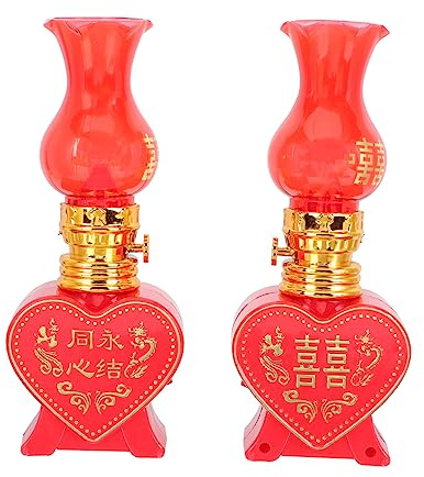 HOMSFOU 2pezzi Candela Elettrica Forma Cuore Lampada Elettrica Candela Senza Fiamma Decorativa e Affidabile Alimentata Batteria Per Tavolo e Ambienti Romantici