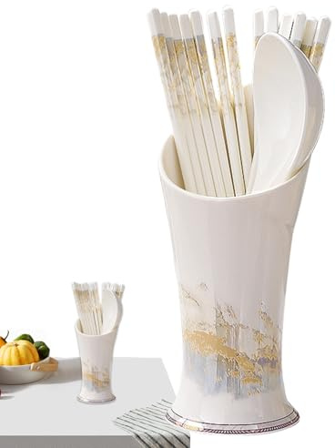 Portautensili per feste, porta utensili in ceramica con drenaggio, multifunzionale, grande capacità, per cucina, casa, aula