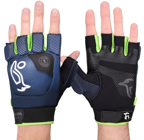 Kookaburra Pro Spirit Hockey Glove – Size Medium Left Hand - TPU Shell, HDF Inserts, Rubberised Palm, Grey/Lime