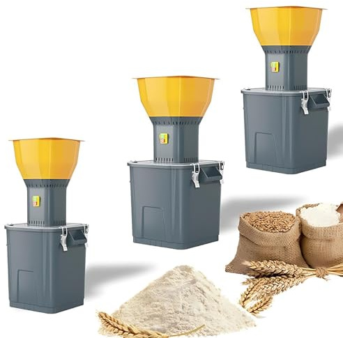 CIELOBLOEN Molino de Cereales Profesional 1300W - Molinillo Eléctrico para Granos y Especias - Capacidad 30/45/55L - Incluye Tolva Desmontable y 7 Tamices Maíz, Trigo, Café 30L