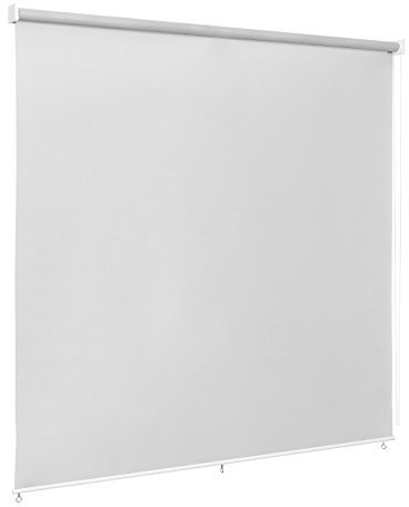 Ventanara® Außenrollo Screen Rollo Senkrechtmarkise Balkonrollo Sichtschutz Rollo Beschattung 240 x 230 cm Grau