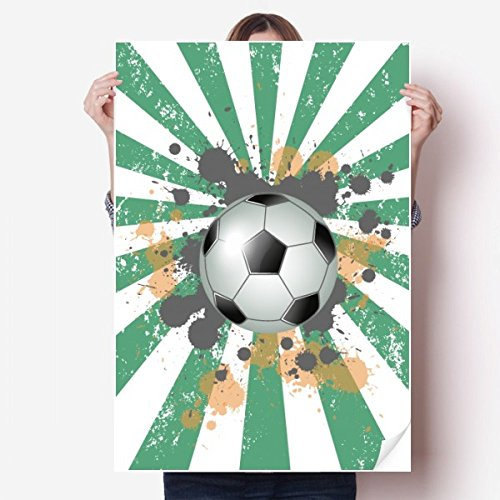 DIYthinker Radial Soccer Football Sports Vinyl Wall Sticker Poster Mural Wallpaper Room Decal 80X55Cm