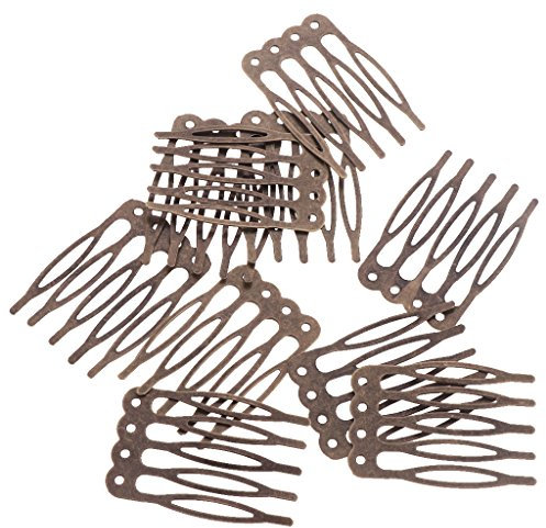 Homyl Damen Haarkämme Vintage Stil DIY Haare Kämmen Schmuck Geschenk - Bronze (1)