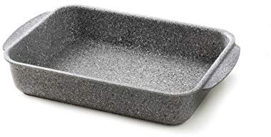 Teglia Forno Rettangolare Antiaderente Cuore Pietra Accademia Mugnano Effetto Pietra 35x30 cm No Nichel Lasagnera