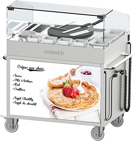 Casselin CCHCC40E - Chariot avec Crêpière 40 cm encastrée