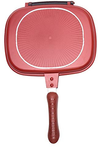 Square Double Sided Frying Pan, Kitchen Non-stick Baking Pancake Pan Omelette Trays, Indoor/Outdoor Camping Sandwich Toaster Grill, Cooks Toasties, Breakfast and More