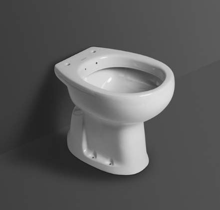 IDRO SANITOSCO SANITHAND 12WCB07B WC-Bidet H= 47 con 4 Punti di Fissaggio, per Funzione Bidet Interna Completo di Raccordo ad espansione, Scarico Terra
