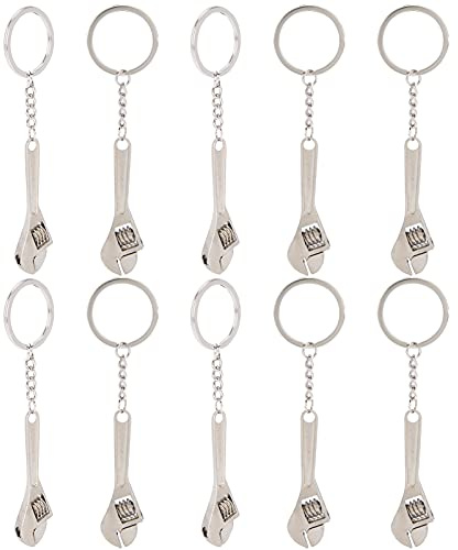 Hapivida Llave Inglesa Pequeña Ajustable, Llaveros Llave Inglesa, 10 piezas, latón, mini mandíbula antideslizante, para reparación y mantenimiento