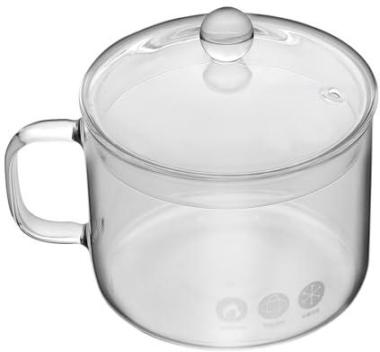 HEMOTON Pentola Borosilicato Casseruola Per e Stufati Manici Laterali Capacità