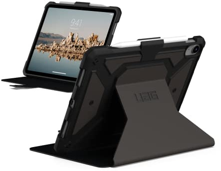 URBAN ARMOR GEAR UAG Designed for iPad 11 A16 11th Gen 2025, 10.9 10th Gen 2022 Case A3354 A3355 A2696 - Rugged Protective Folio Cover w/Adjustable Stand & Pencil Holder, Metropolis SE Black