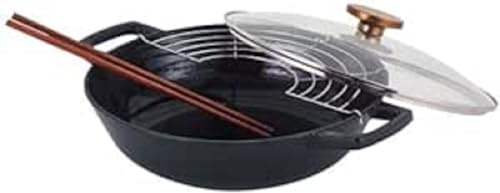 BEKA CLASSIC Wok fonte Nori 30cm 2 anses grille, baguettes et couvercle