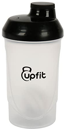 upfit – Coctelera – 600 ml – Facilita la mezcla homogénea de los polvos proteicos – Fácil de limpiar – Enjuague antes del primer uso – Transparente, ligero y práctico – Con mezclador