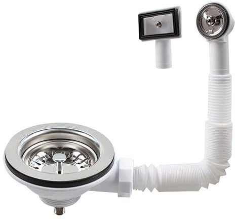 Talea 304 Acciaio inossidabile 5,5 cm vite lunga lavello cucina 114 mm ciotola tipo scarico filtro di scarico con troppopieno 2 tipi troppopieno XK186GE