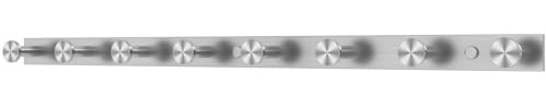 Dripex Garderobenhaken Edelstahl, Wandhaken Selbstklebend & Schrauben, Hakenleiste Kleiderhaken Wand mit 8 Haken, Garderobenleiste Wandgarderobe für Kitchen Flur Vorzimmer, Silber