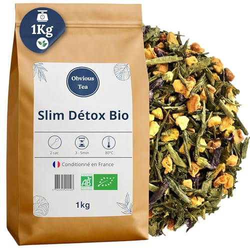 Oasis Rafraîchissante Bio - Mélange Thé Vert Fruité, en Vrac, 100% Naturel, Sans OGM - Agriculture Biologique - Conditionné en Française - Sachet 1 kg (500 Tasses)