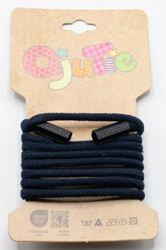 Cordón redondo de 5 mm con extremos de cordón, 1,15 m de largo, listo para usar con capucha, pantalones de chándal, chaquetas, ropa, accesorios de costura, proyectos de bricolaje, 34 colores, cuerda