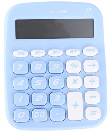 Taschenrechner, Tischrechner mit Großen Tasten, Elegantes und Praktisches Design, Batteriebetrieben mit Vielseitiger Verwendung für das Heimbüro (Himmelblau)