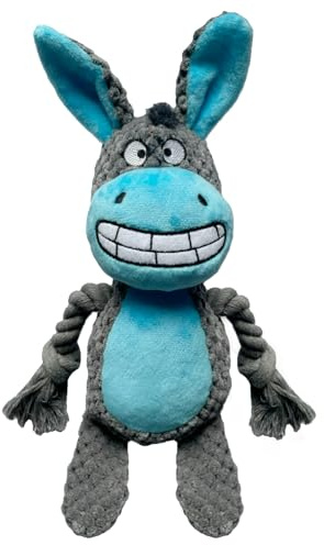 YUREMEEY Giochi con Squeak Interattivo per Cani, Giocattoli per Cuccioli da Masticare, Peluche Cane con Cigolio per a Cani di Piccola e Media Taglia, Asino