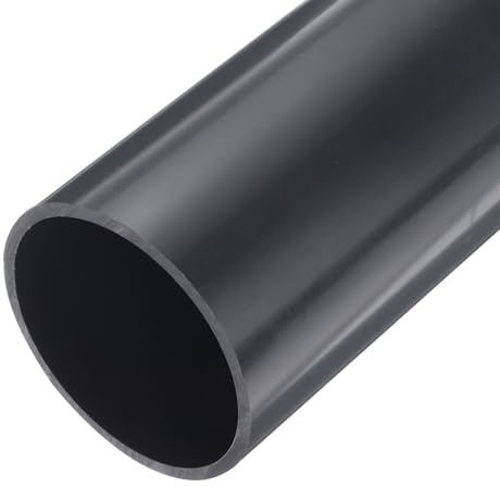 QUARKZMAN Tubo Rigido Rotondo Pvc da 3 Pollici per Tubi Ferramenta 81,2mm Id 89mm Od Lunghezza 9 Grigio Scuro Alta Resistenza per Tubi Acqua, Artigianato, Guaina per Cavi