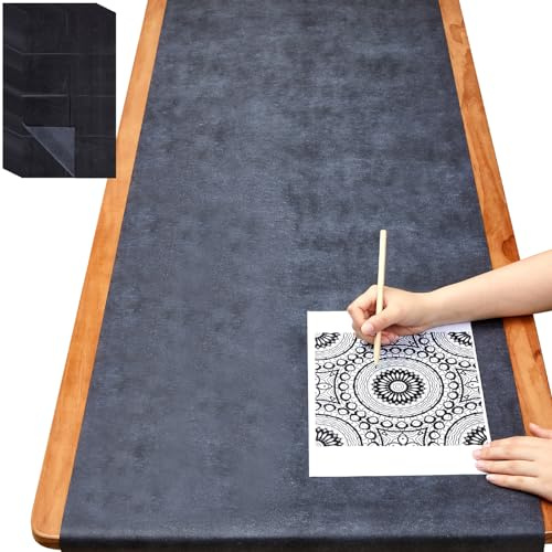 Dinifee 2 hojas de papel de transferencia de carbono de grafito grande de 20.3 x 275.6 pulgadas para trazar papel de carbono encerado negro para dibujar patrones en proyectos de madera, tela de lona y