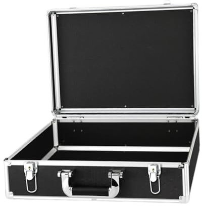 Milageto Aluminum Alloy Case, Portable Tool Case, Large, Hard Shell Shockproof Multipurpose Suitcase Organizer for Outdoor Men, XL