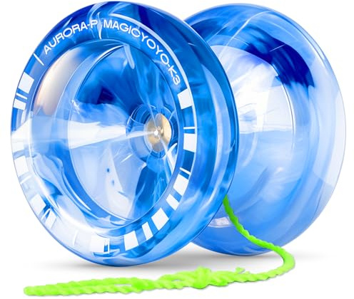 MAGICYOYO JoJo K3 Aurora-p, truco profesional JoJo para giro de dedos, Yoyo sensible y no reactivo para principiantes y avanzados, con 12 cuerdas Yoyo y kit de accesorios Yo Yo