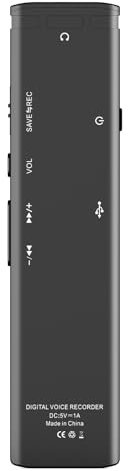 REITINGE Grabadoras Voz Digitales Portátiles 8/32/64 con Reducción Ruido Carga USB Reproducción MP3 para Conferencias Y Reuniones