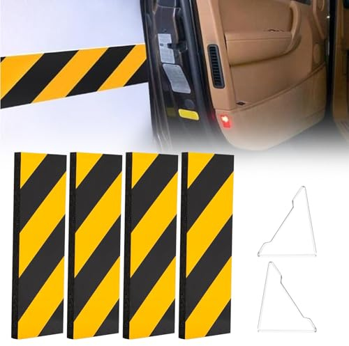 Protector Columnas Garaje,4pcs Protector Pared Garaje 30x10x1.8cm,Autoadhesivos Protector Parking Pared,Protector Pared Garaje Autoadhesivos,Protector Parking Reflectante,Protector Coche Garaje Pared