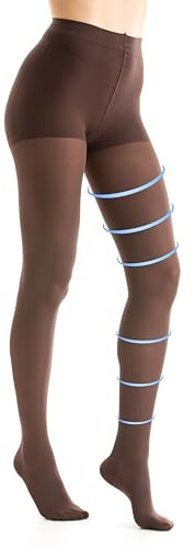 Gi&Gi Collant Compressivo da Donna, Calze Contenitive a Compressione Graduata,vera micro 70 den 14-16 mmhg (IT, Testo, L, Regular, Regular, MARRONE)