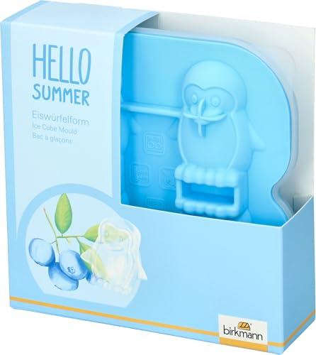 Birkmann 255067 - Stampo per cubetti di ghiaccio, 14,5 x 14,5 cm, in silicone, per 4 pezzi, colore: Blu