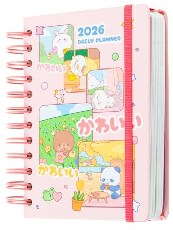 Grupo Erik Kalender 2026 Buchkalender Terminplaner 2026 A5 Kawaii - Jahreskalender mit Wochenplaner - Terminkalender 2026 A5 - Kawaii Stuff Geschenke