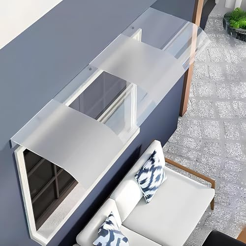 UV Rain Snow Sunlight Protection Awning Canopy, Invisible Window Awnings, Translucent Soundproofing Rainproof Outdoor Canopies, For Front Door/Porch Patio Roof(40 * 180cm/16 * 71in)