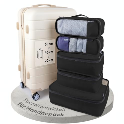 Packing Cubes Koffer Organizer 5-teilig – Packwürfel Set für Reisen