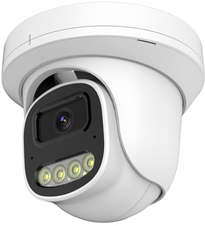 CQH 4MP PoE IP Turret Dome Camera with Microphone/Audio, IP Security Camera