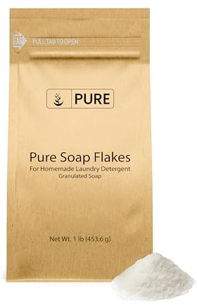 Soap Granule Flakes (1 lb.) by Original Ingredients, Eco-Friendly Packaging, Ingredient to Make Liquid or Powdered Homemade Laundry Detergent